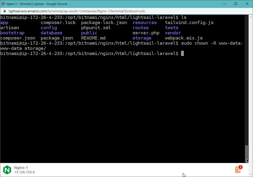 deploy laravel on aws